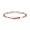 The Whisper Eternity: 0.34 CTW Round Diamond Micro-Pave Full Eternity Band in 18K Rose Gold Ring