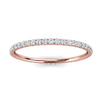 The Whisper Eternity: 0.34-4 CTW Round Diamond Micro-Pave Full Eternity Band in 14K Rose Gold Ring