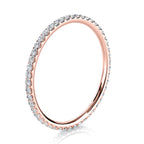 The Whisper Eternity: 0.34-4 CTW Round Diamond Micro-Pave Full Eternity Band in 14K Rose Gold Ring