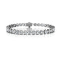 The Grand Tennis Line: 10.50 CTW Round Lab-Grown Diamond Eternity Bracelet 14K-18K Gold/Platinum