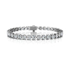 The Grand Tennis Line: 10.50 CTW Round Lab-Grown Diamond Eternity Bracelet 14K-18K Gold/Platinum