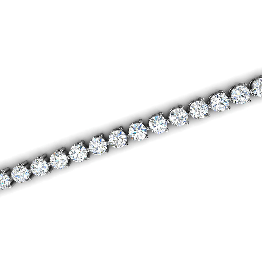 The Grand Tennis Line: 10.50 CTW Round Lab-Grown Diamond Eternity Bracelet 14K-18K Gold/Platinum