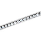 The Grand Tennis Line: 10.50 CTW Round Lab-Grown Diamond Eternity Bracelet 14K-18K Gold/Platinum