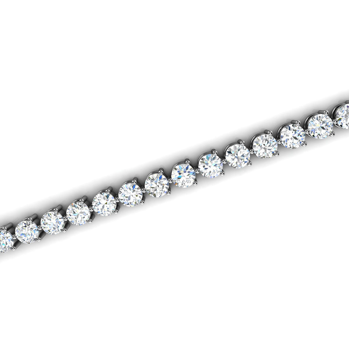 The Grand Tennis Line: 10.50 CTW Round Lab-Grown Diamond Eternity Bracelet 14K-18K Gold/Platinum