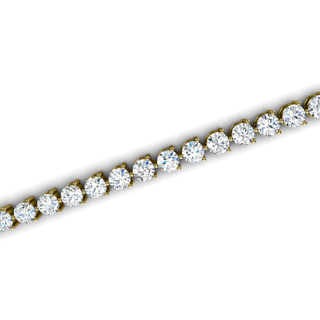 The Grand Tennis Line: 10.50 CTW Round Lab-Grown Diamond Eternity Bracelet 14K-18K Gold/Platinum