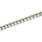 The Grand Tennis Line: 10.50 CTW Round Lab-Grown Diamond Eternity Bracelet 14K-18K Gold/Platinum
