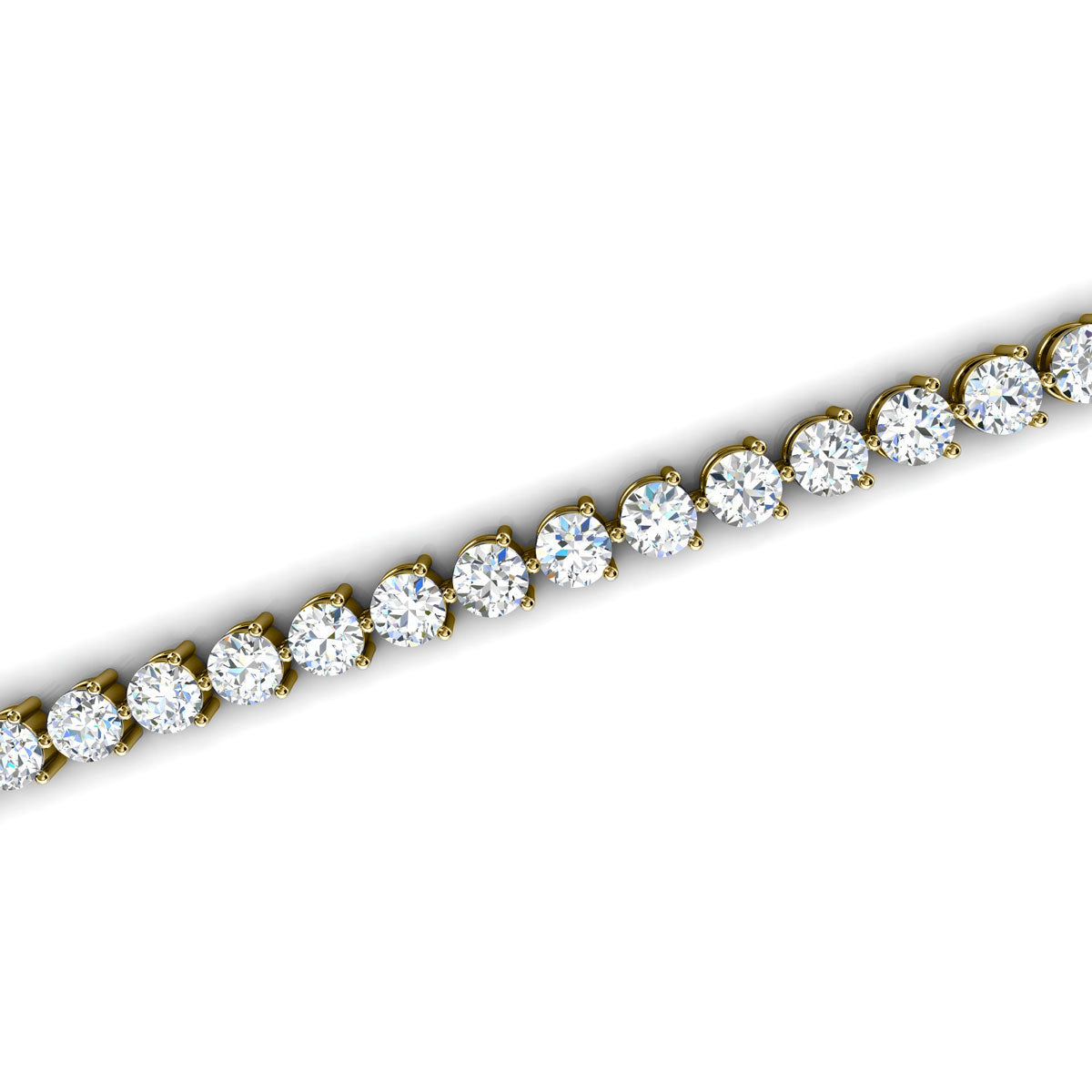 The Grand Tennis Line: 10.50 CTW Round Lab-Grown Diamond Eternity Bracelet 14K-18K Gold/Platinum