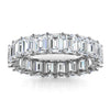 The Sovereign: 4.1mm Emerald-Cut Lab-Grown 3.9 CWT Diamond Eternity Band in Premium Platinum Ring