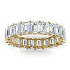 The Sovereign: 4.1mm Emerald-Cut Lab-Grown Diamond Eternity Band in 14K Yellow Gold Ring
