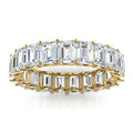 The Sovereign: 4.1mm Emerald-Cut Lab-Grown 3.9 CTW  Diamond Eternity Band in 18K Yellow Gold Ring