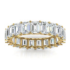 The Sovereign: 4.1mm Emerald-Cut Lab-Grown 3.9 CTW  Diamond Eternity Band in 18K Yellow Gold Ring