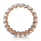 The Sovereign: 4.1mm Emerald-Cut Lab-Grown 3.9 CWT Diamond Eternity Band in 18K Rose Gold Ring