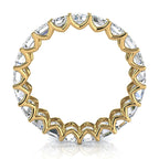 The Sovereign: 4.1mm Emerald-Cut Lab-Grown 3.9 CTW  Diamond Eternity Band in 18K Yellow Gold Ring