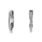 The Helena Inside-Out: 1.00 CTW Round Lab-Grown Diamond Premium Huggie Hoop Earrings 18K Gold