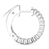 The Helena Inside-Out: 1.00 CTW Round Lab-Grown Diamond Premium Huggie Hoop Earrings 18K Gold