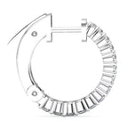 The Helena Inside-Out: 1.00 CTW Round Lab-Grown Diamond Premium Huggie Hoop Earrings 18K Gold