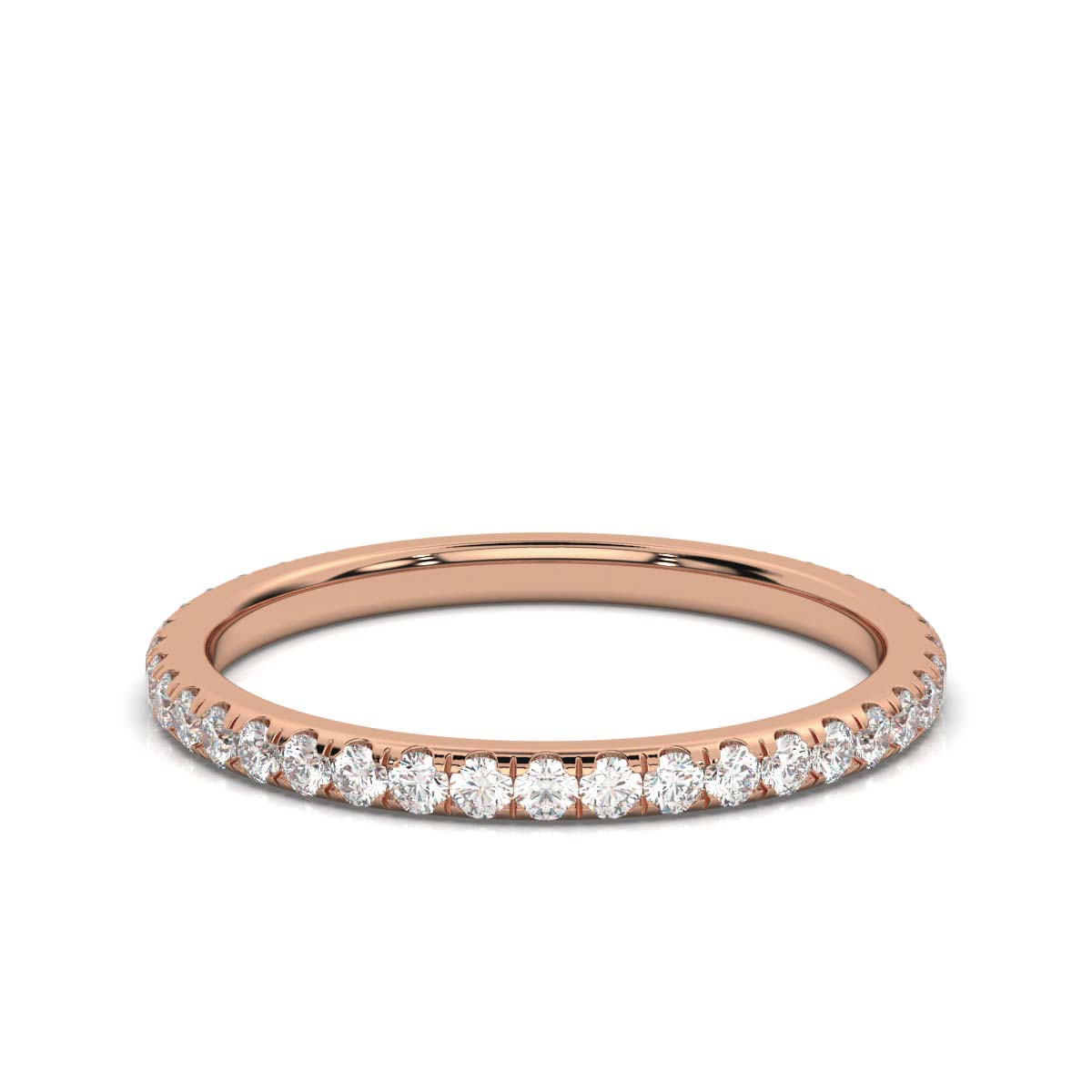 The Whisper Eternity: 0.46 CTW Micro-Pavé Diamond Band 14K-18K Gold/Platinum