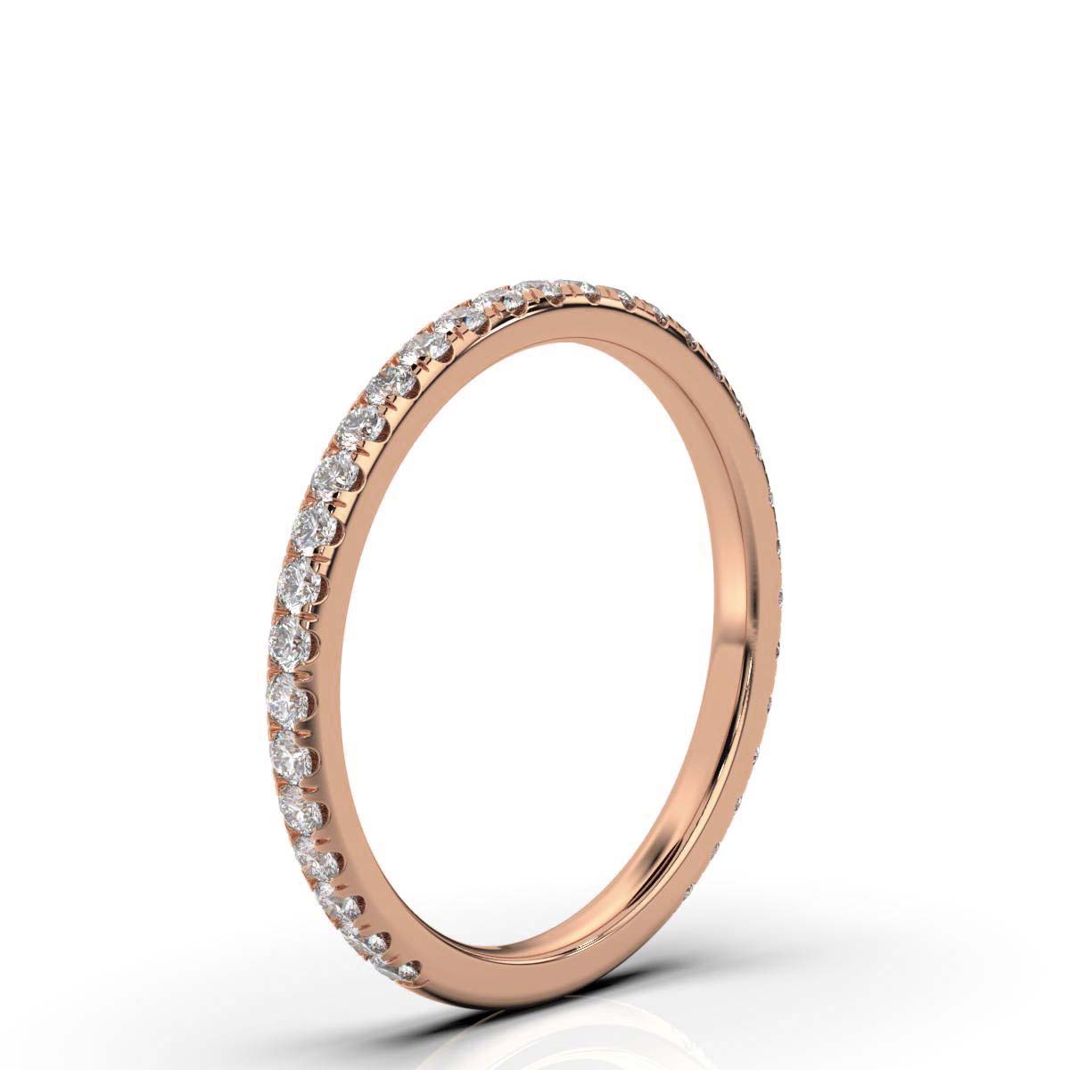 The Whisper Eternity: 0.46 CTW Micro-Pavé Diamond Band 14K-18K Gold/Platinum