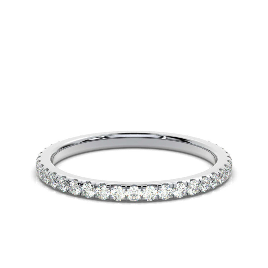 The Whisper Eternity: 0.46 CTW Micro-Pavé Diamond Band 14K-18K Gold/Platinum