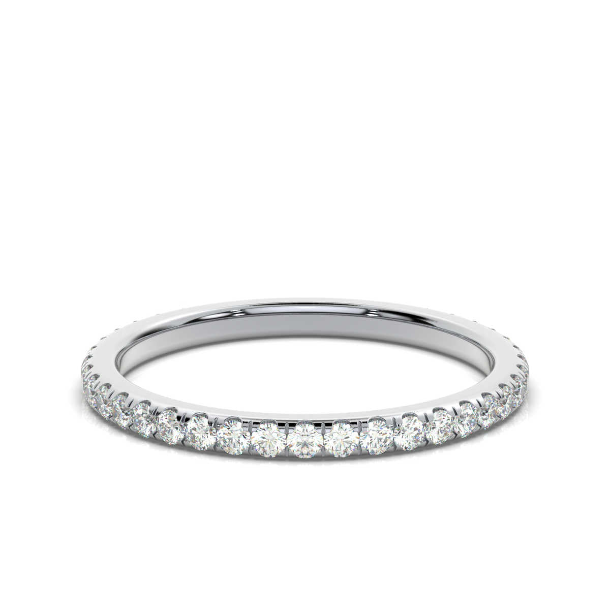 The Whisper Eternity: 0.46 CTW Micro-Pavé Diamond Band 14K-18K Gold/Platinum