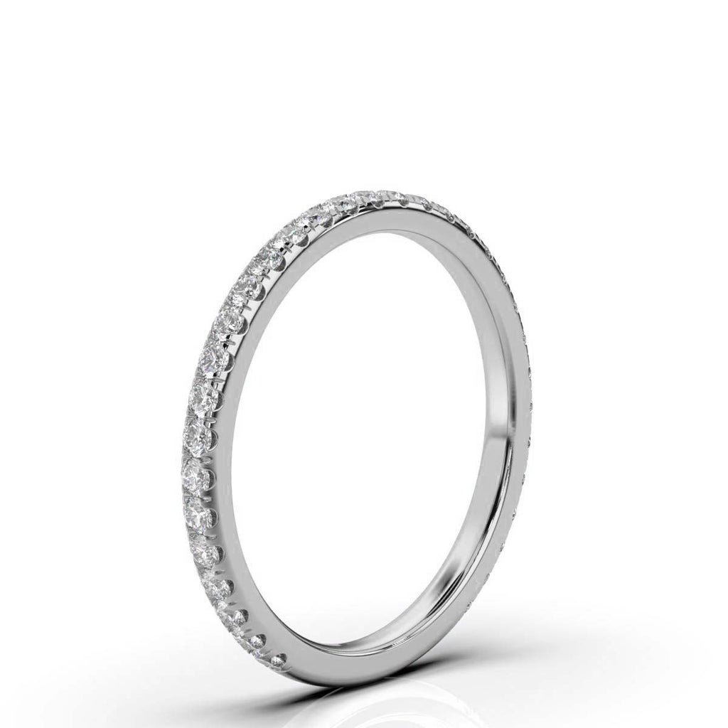 The Whisper Eternity: 0.46 CTW Micro-Pavé Diamond Band 14K-18K Gold/Platinum