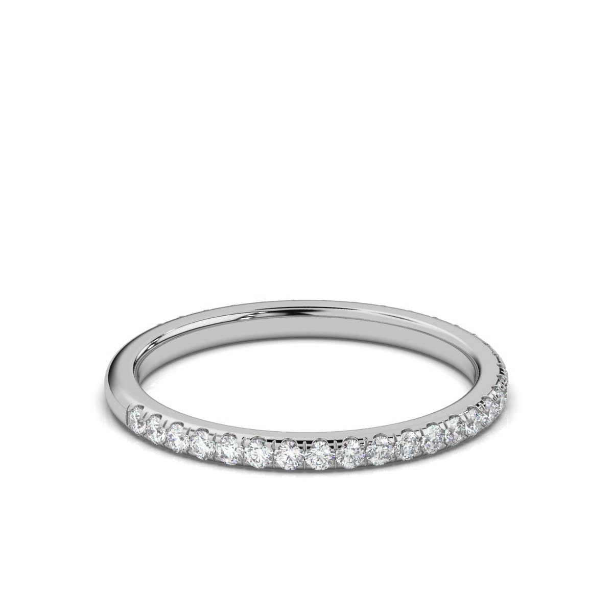 The Whisper Eternity: 0.46 CTW Micro-Pavé Diamond Band 14K-18K Gold/Platinum