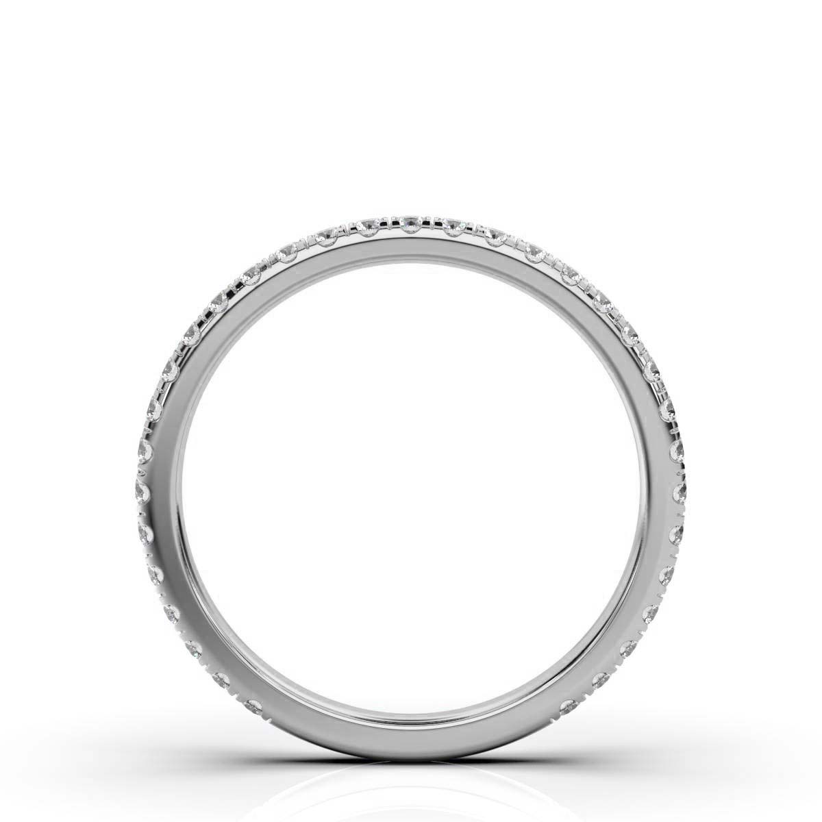 The Whisper Eternity: 0.46 CTW Micro-Pavé Diamond Band 14K-18K Gold/Platinum
