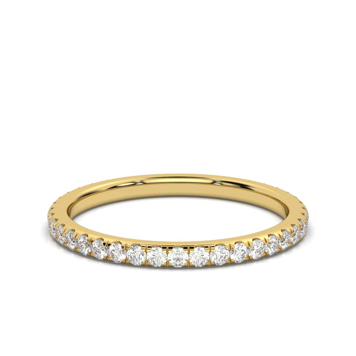 The Whisper Eternity: 0.46 CTW Micro-Pavé Diamond Band 14K-18K Gold/Platinum
