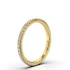 The Whisper Eternity: 0.46 CTW Micro-Pavé Diamond Band 14K-18K Gold/Platinum
