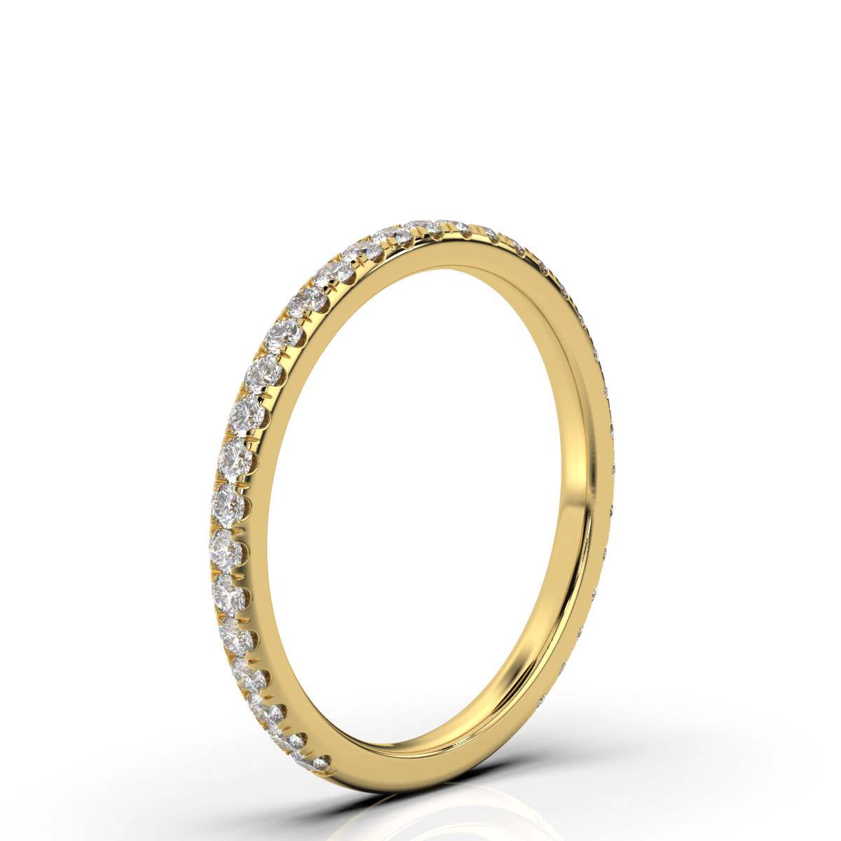 The Whisper Eternity: 0.46 CTW Micro-Pavé Diamond Band 14K-18K Gold/Platinum