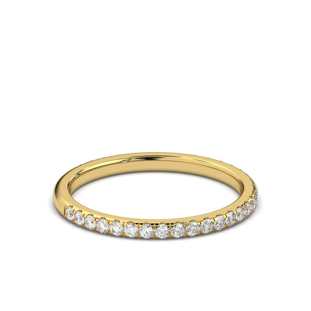 The Whisper Eternity: 0.46 CTW Micro-Pavé Diamond Band 14K-18K Gold/Platinum