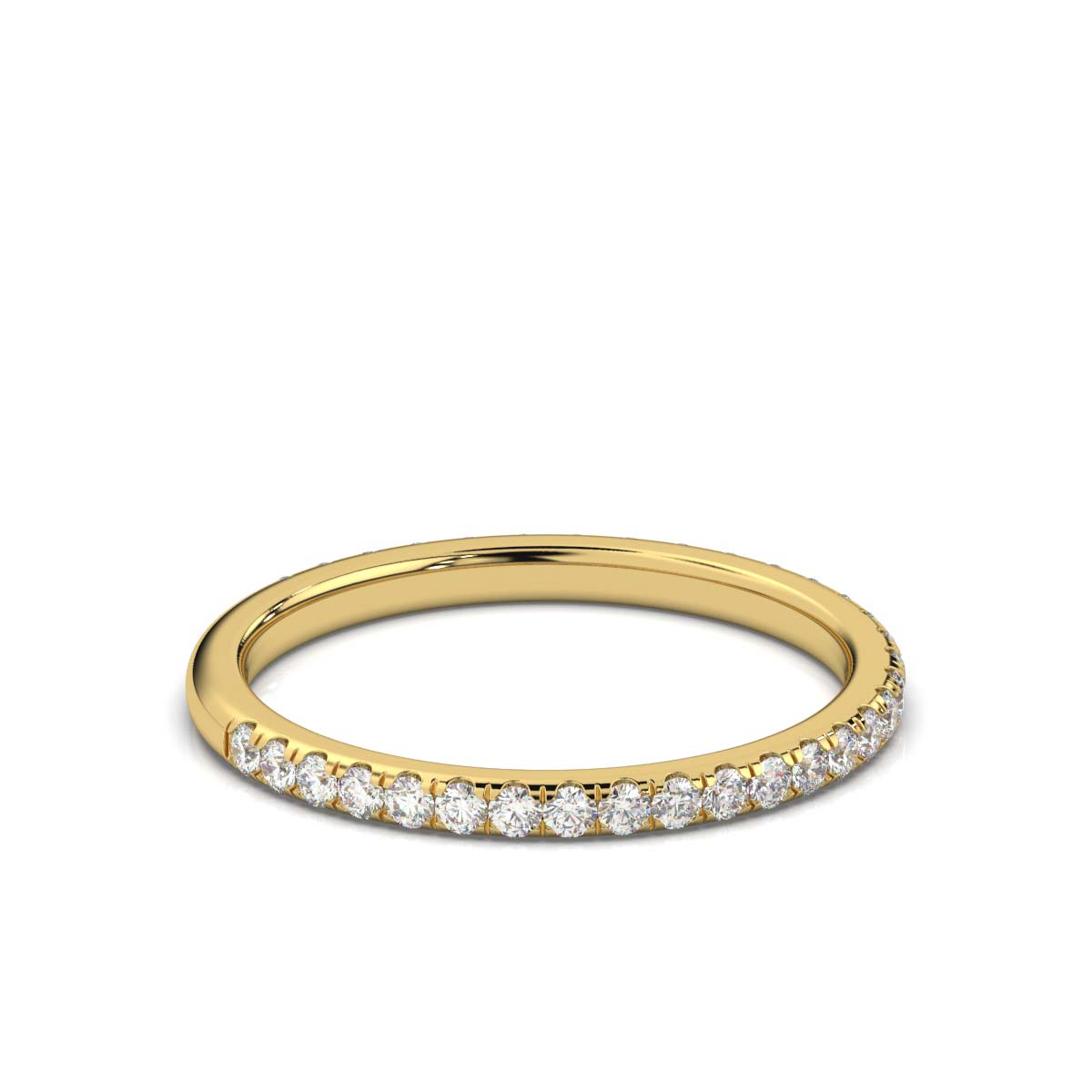 The Whisper Eternity: 0.46 CTW Micro-Pavé Diamond Band 14K-18K Gold/Platinum