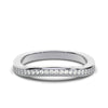 The Contour Ribbon: 0.12 CTW Curved Pavé Diamond Wedding Band 14K-18K Gold/Platinum Ring