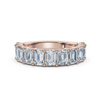 The Paradigm Band: 2.20 CTW Emerald-Cut Lab-Grown Diamond Ring in 14K Rose Gold