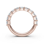The Paradigm Band: 2.20 CTW Emerald-Cut Lab-Grown Diamond Ring in 14K Rose Gold