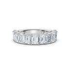 The Paradigm Band: 2.20 CTW Emerald-Cut Lab-Grown Diamond Ring in 14K White Gold