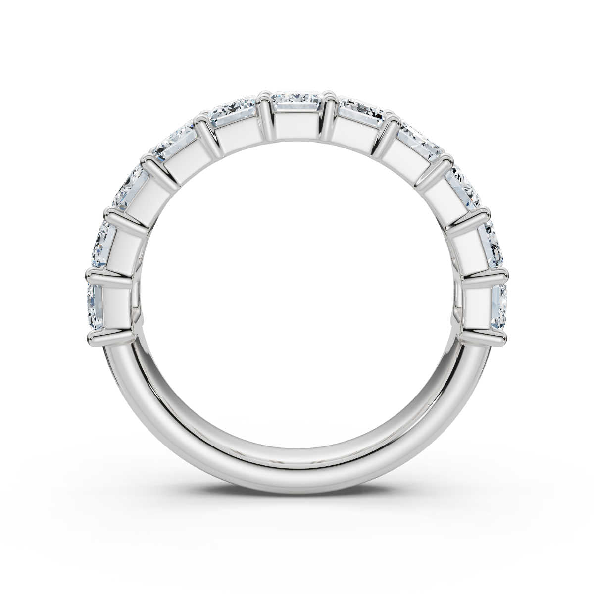 The Paradigm Band: 2.20 CTW Emerald-Cut Lab-Grown Diamond Ring in Premium Platinum