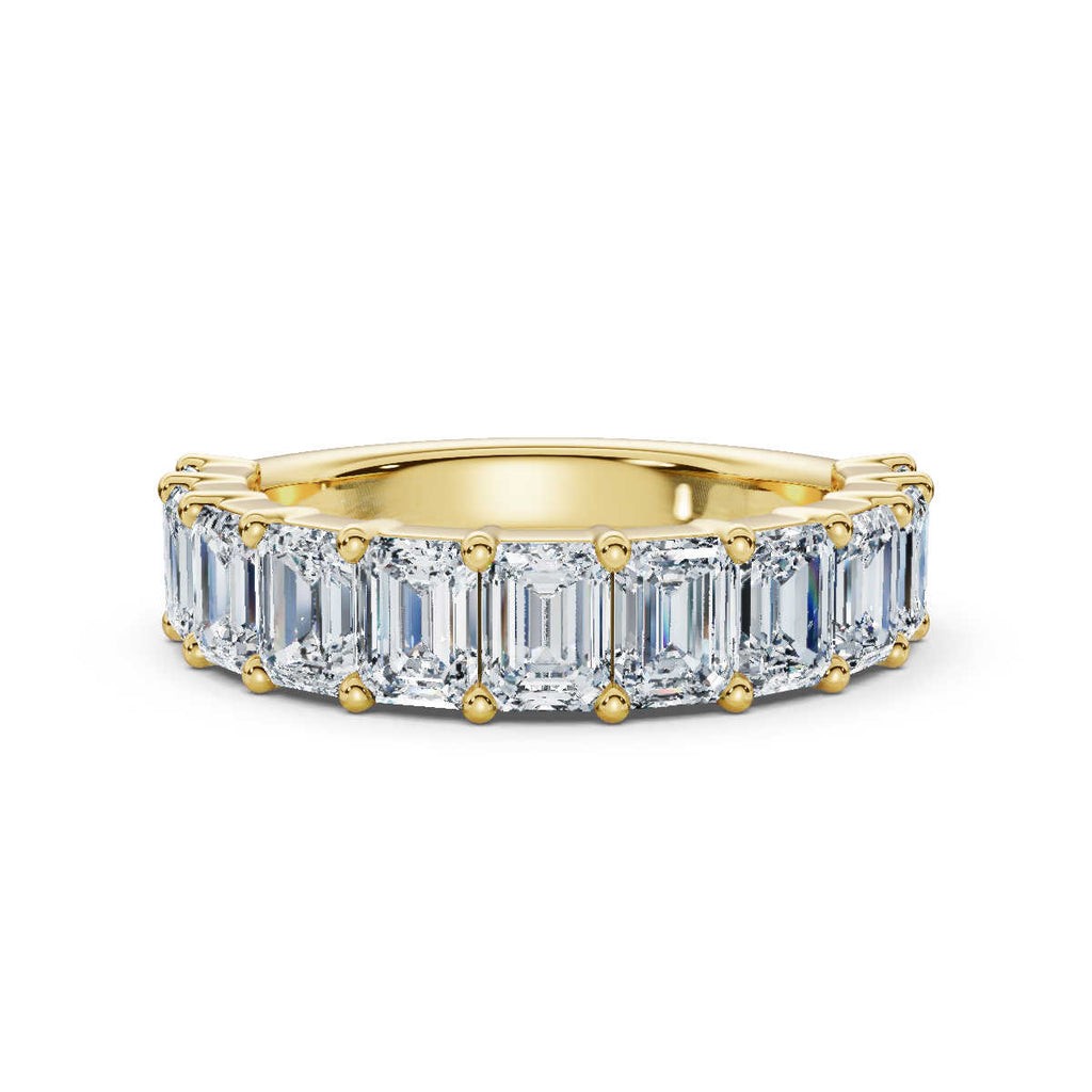 The Paradigm Band: 2.20 CTW Emerald-Cut Lab-Grown Diamond Ring in 18K Yellow Gold