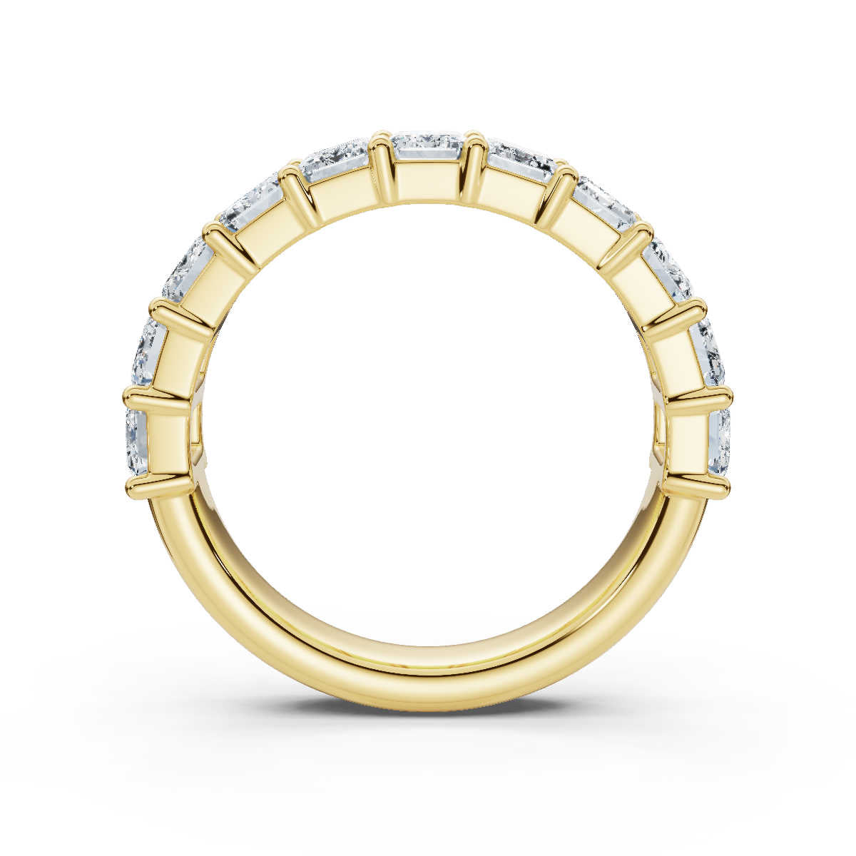 The Paradigm Band: 2.20 CTW Emerald-Cut Lab-Grown Diamond Ring in 18K Yellow Gold