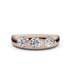 The Trinity Dome: Pear & Round Lab-Grown Diamond Flush Set Ring in 14K Rose Gold 1 CWT
