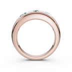 The Trinity Dome: Pear & Round Lab-Grown Diamond Flush Set Ring in 14K Rose Gold 1 CWT