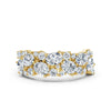The Callista Band: 1.19 CTW Asymmetrical Oval & Round Lab-Grown Diamond Cluster Ring in 14K Yellow Gold