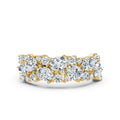 The Callista Band: 1.19 CTW Asymmetrical Oval & Round Lab-Grown Diamond Cluster Ring in 14K Yellow Gold