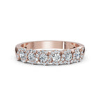 0.76 CTW Entwined Multi-Halo Diamond Band in 18K Rose Gold Ring