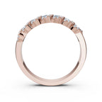 0.76 CTW Entwined Multi-Halo Diamond Band in 18K Rose Gold Ring