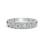 0.76 CTW Entwined Multi-Halo Diamond Band in 14K White Gold Ring