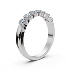 0.76 CTW Entwined Multi-Halo Diamond Band in 14K White Gold Ring