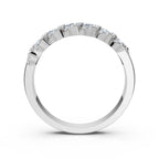 0.76 CTW Entwined Multi-Halo Diamond Band in 14K White Gold Ring