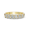 The Serpentine Symphony: 0.76 CTW Entwined Multi-Halo Diamond Band in 14K Yellow Gold Ring
