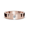 The Apex: 4.2mm Tension-Set Floating Diamond Band in 14K Rose Gold Ring